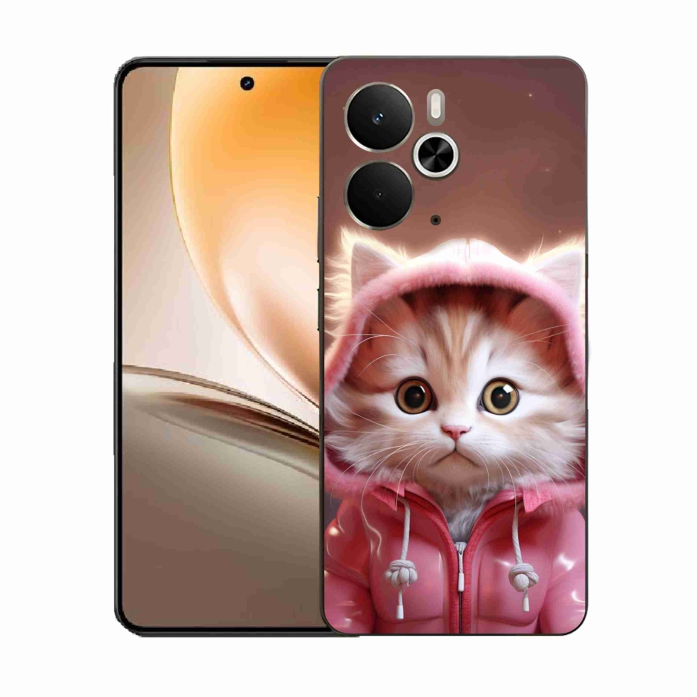 Gél borítás mmCase a Realme 14 5G számára - aranyos cica 3