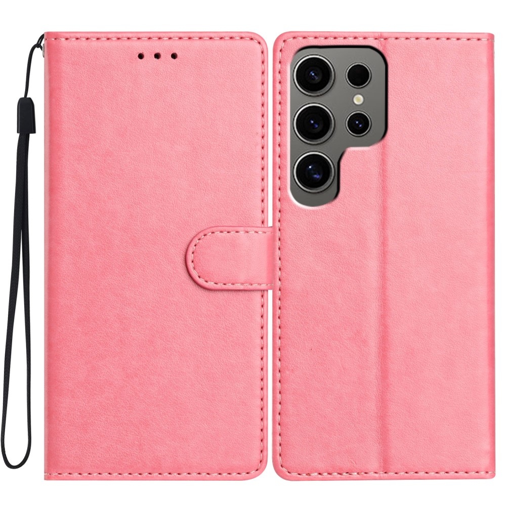 Vérrögök könyv tok Samsung Galaxy S25 Ultra - rózsaszín