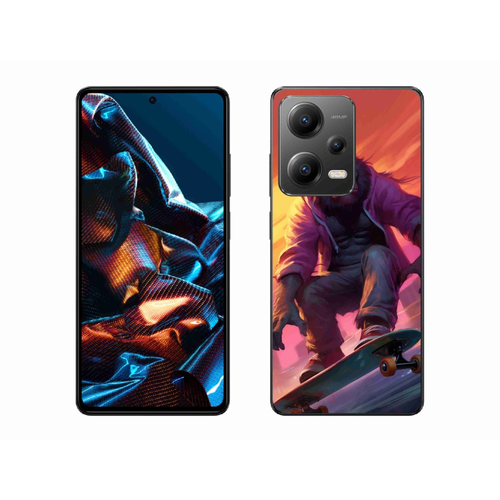 Gél borítás mmCase a Xiaomi Redmi Note 12 Pro 5G-hez - gorilla a gördeszkán