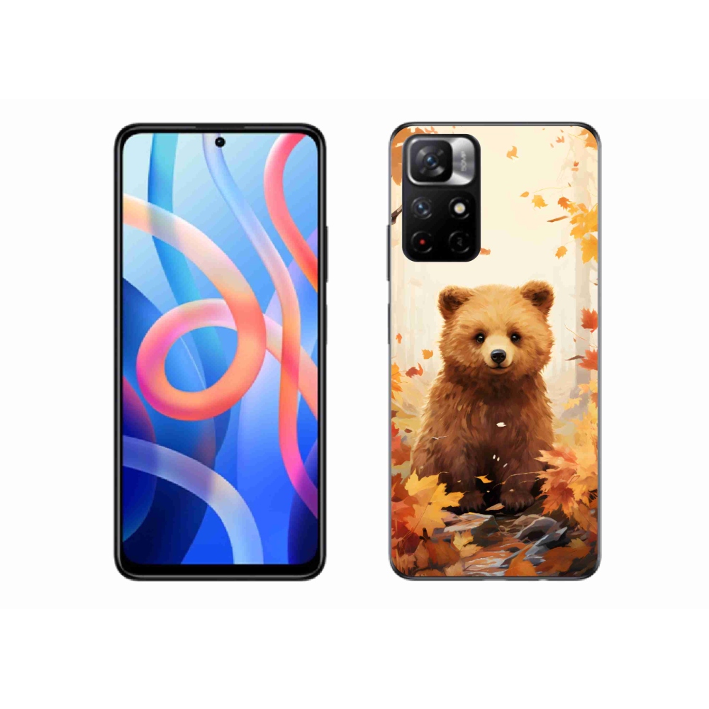 Gél borító mmCase a Xiaomi Redmi Note 11S 5G számára - medve az erdőben