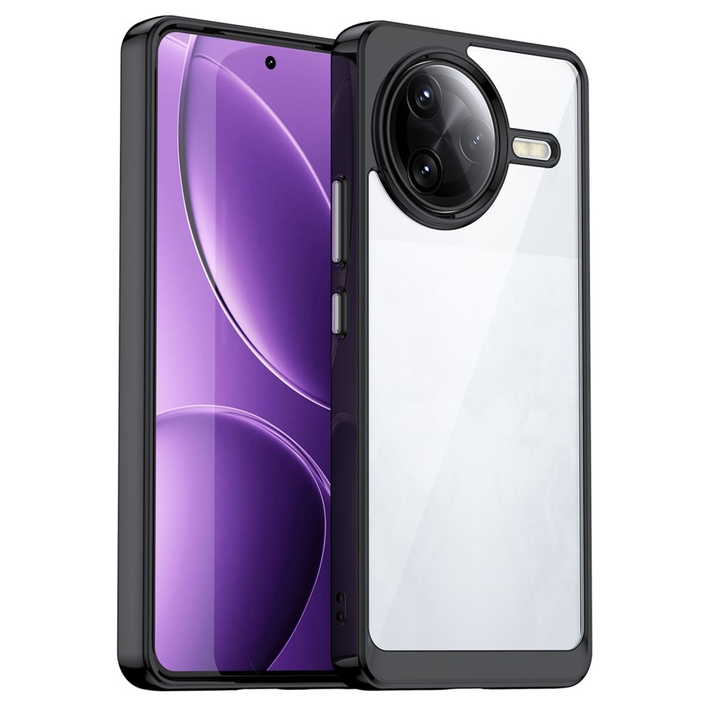 Gél tok fix hátlappal a Xiaomi Poco F7 Ultra számára - fekete