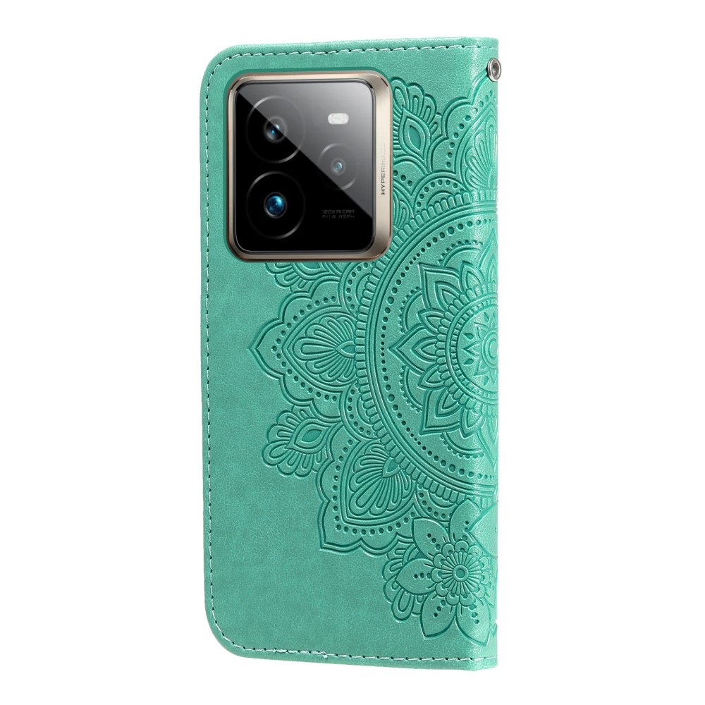 Mandala könyvtáska a Realme GT 7 Pro 5G készülékhez - teáskék színű