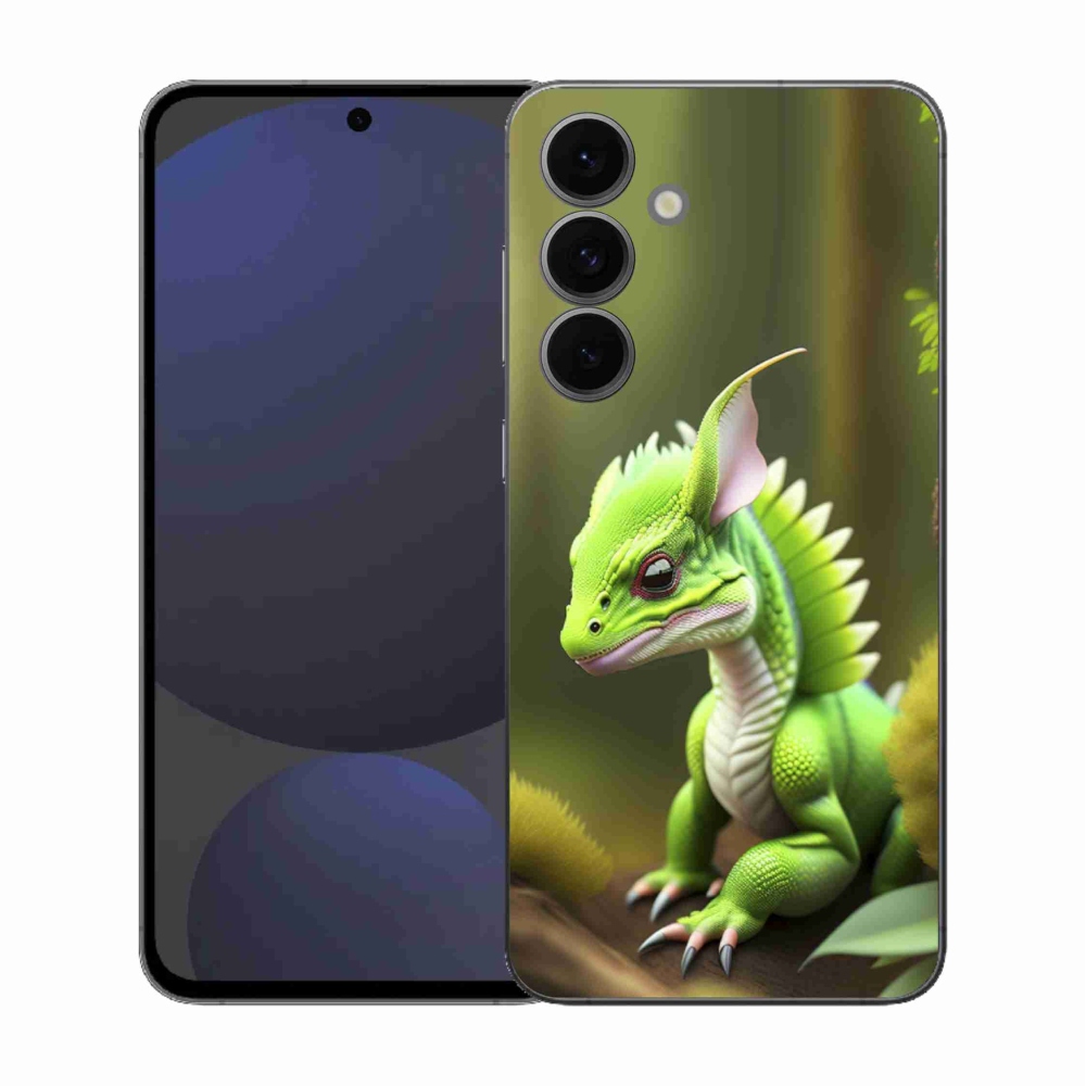 Zselés borítás mmCase Samsung Galaxy S25 FE - zöld sárkányhoz