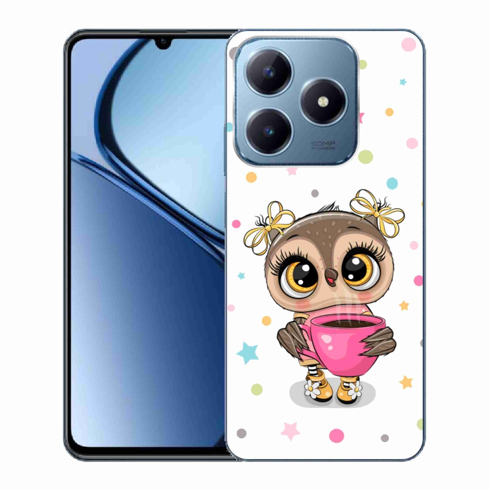 Gél borító mmCase a Realme C63 készülékhez - rajzfilm bagoly