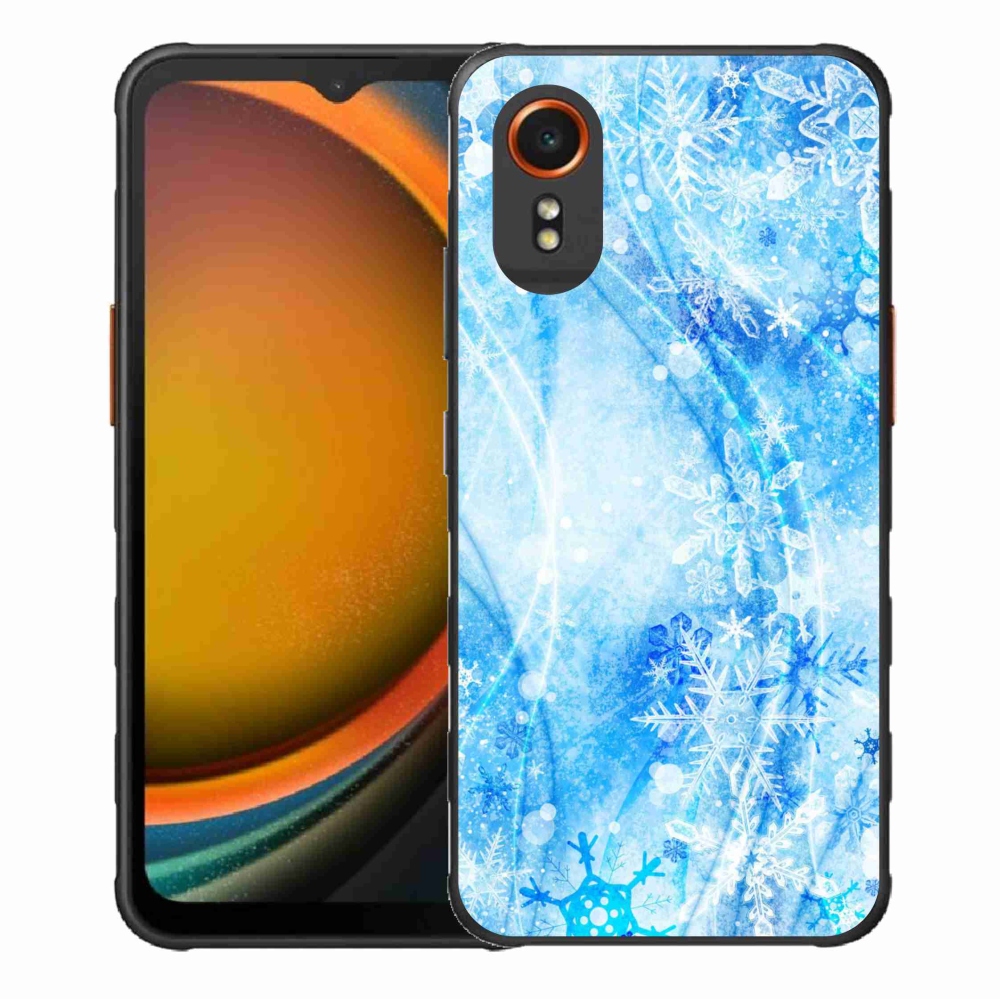 Gél borítás mmCase Samsung Galaxy Xcover 7 készülékhez - hópelyhek
