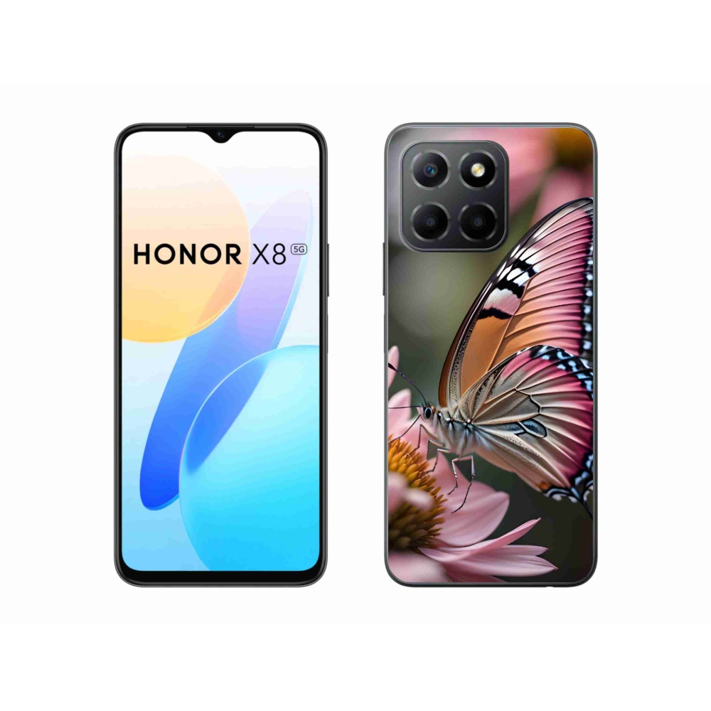 Gél borítás mmCase a Honor X8 5G készülékhez - színes pillangó