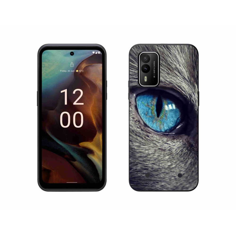 Zselés borítás mmCase a Nokia XR21 készülékhez - kék macskaszem