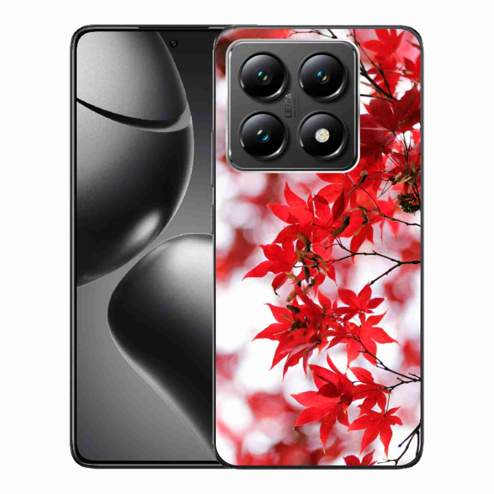 Gél borítás mmCase a Xiaomi 14T-hez - piros levelek