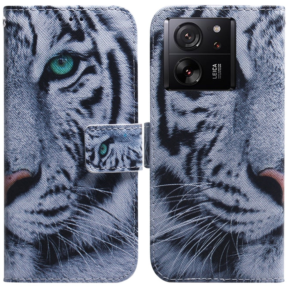 Printy könyvtáska Xiaomi 13T/13T Pro - fehér tigris
