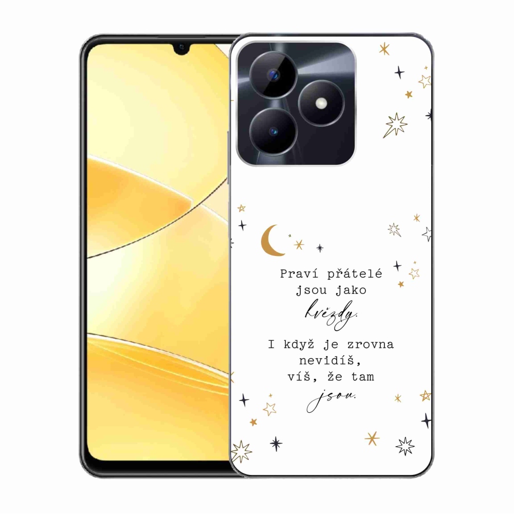Zselés borító mmCase a Realme C51/C53 készülékhez - idézet 6 fehér háttér