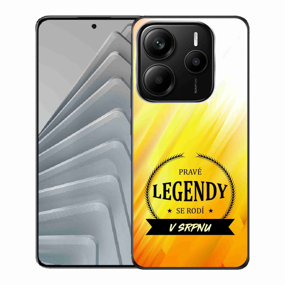 Gél borítás mmCase a Xiaomi Redmi Note 14 5G - Legends in August sárga háttérrel