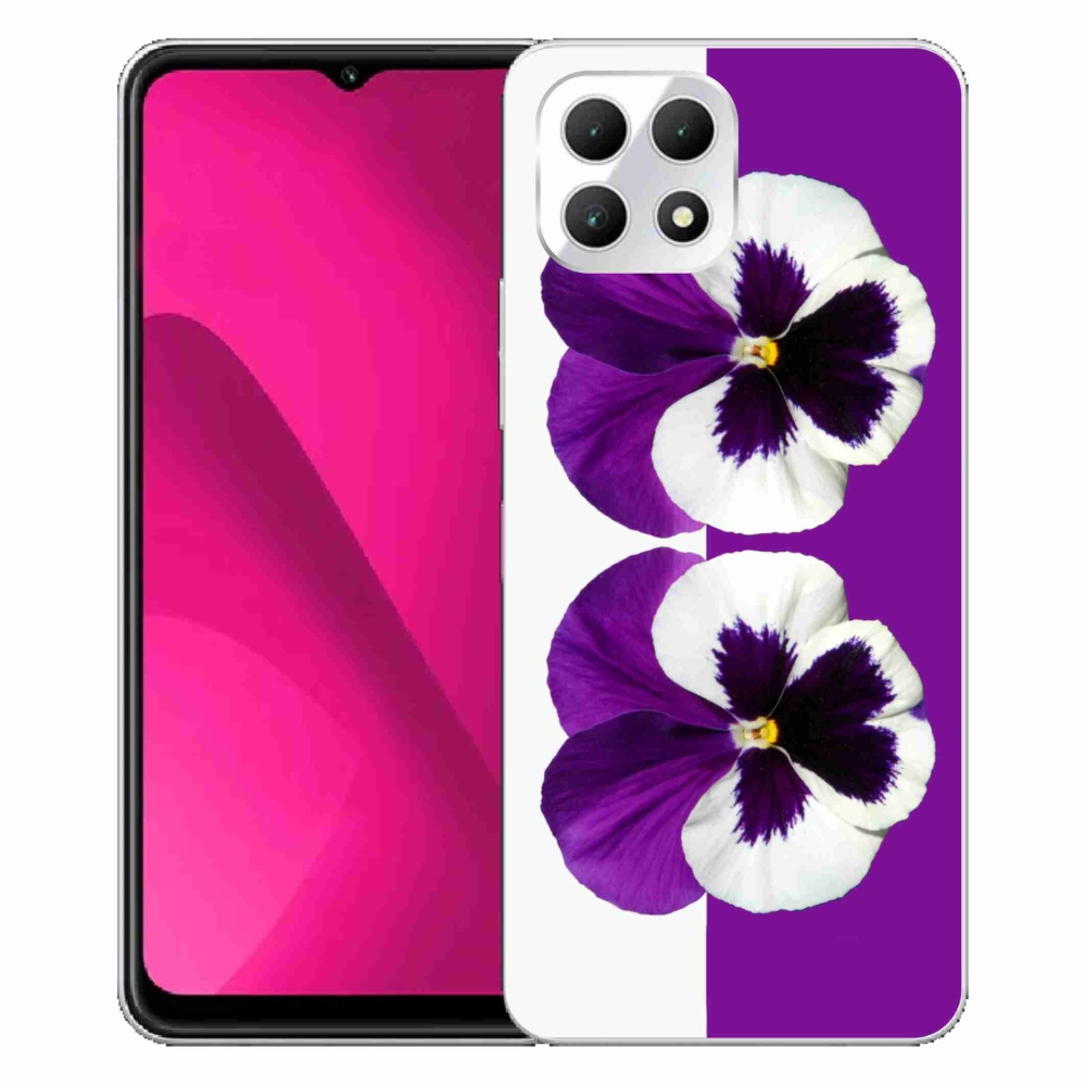Zselés borítás mmCase a T-Mobile T Phone 2 készülékhez - lila és fehér virág