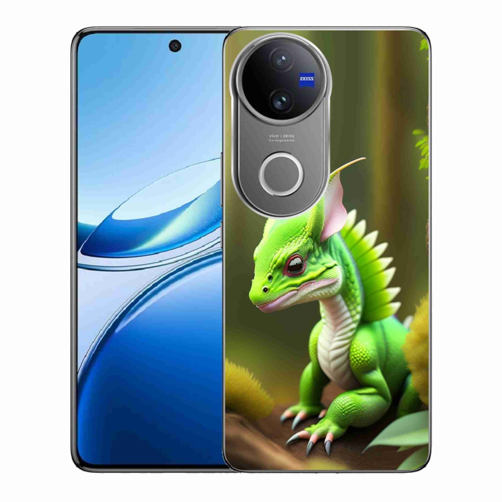 Zselés borítás mmCase Vivo V50 5G - zöld sárkányhoz