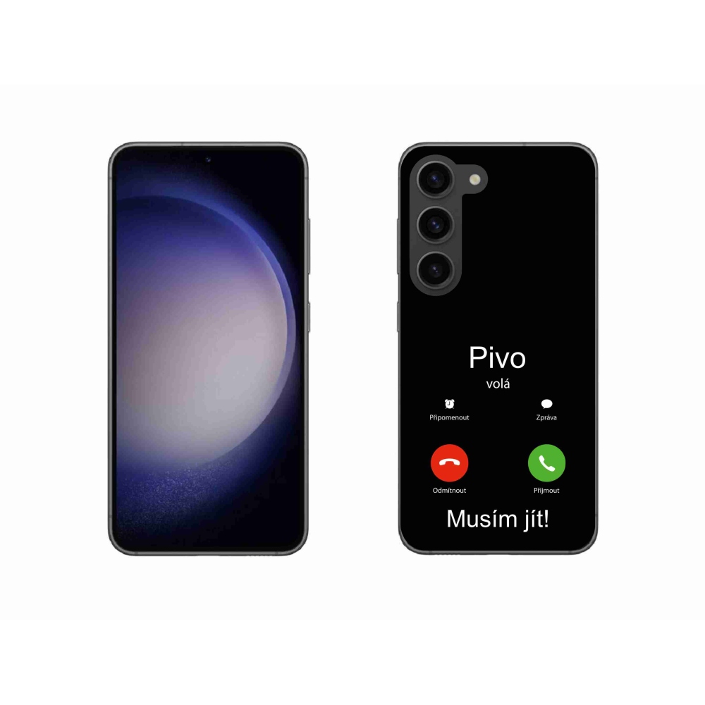 Gél borító mmCase Samsung Galaxy S23 5G - sör hívások fekete háttérrel