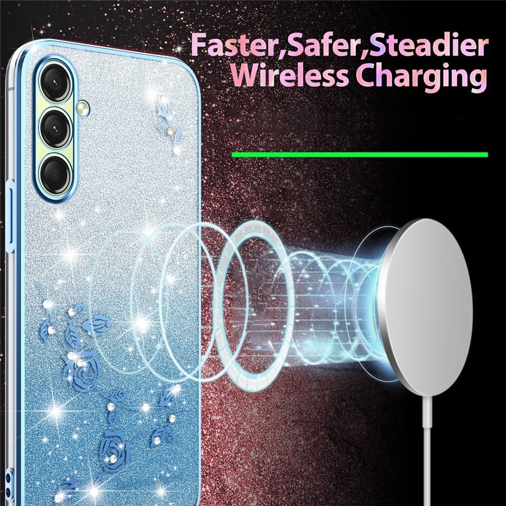 KADEM csillogó zselés tok Samsung Galaxy A17 5G - kék