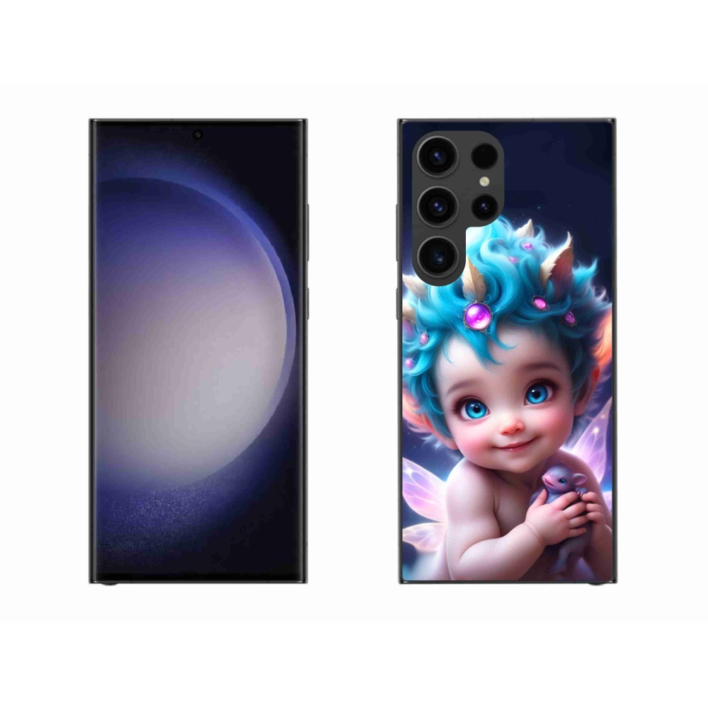 Gél borítás mmCase Samsung Galaxy S23 Ultra 5G - baba pillangószárnyakkal
