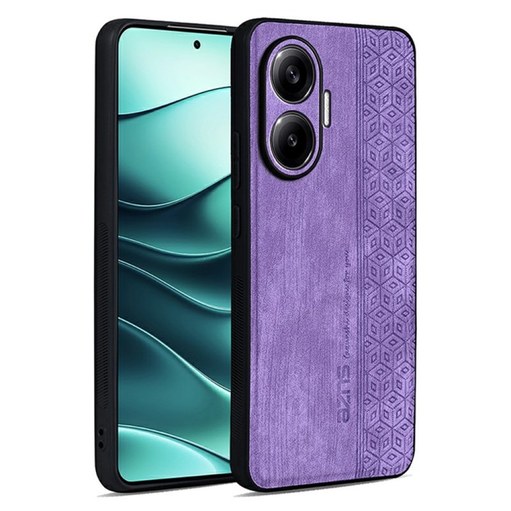 AZNS zselés tok PU bőrrel borítva Xiaomi Poco F7 5G - lila