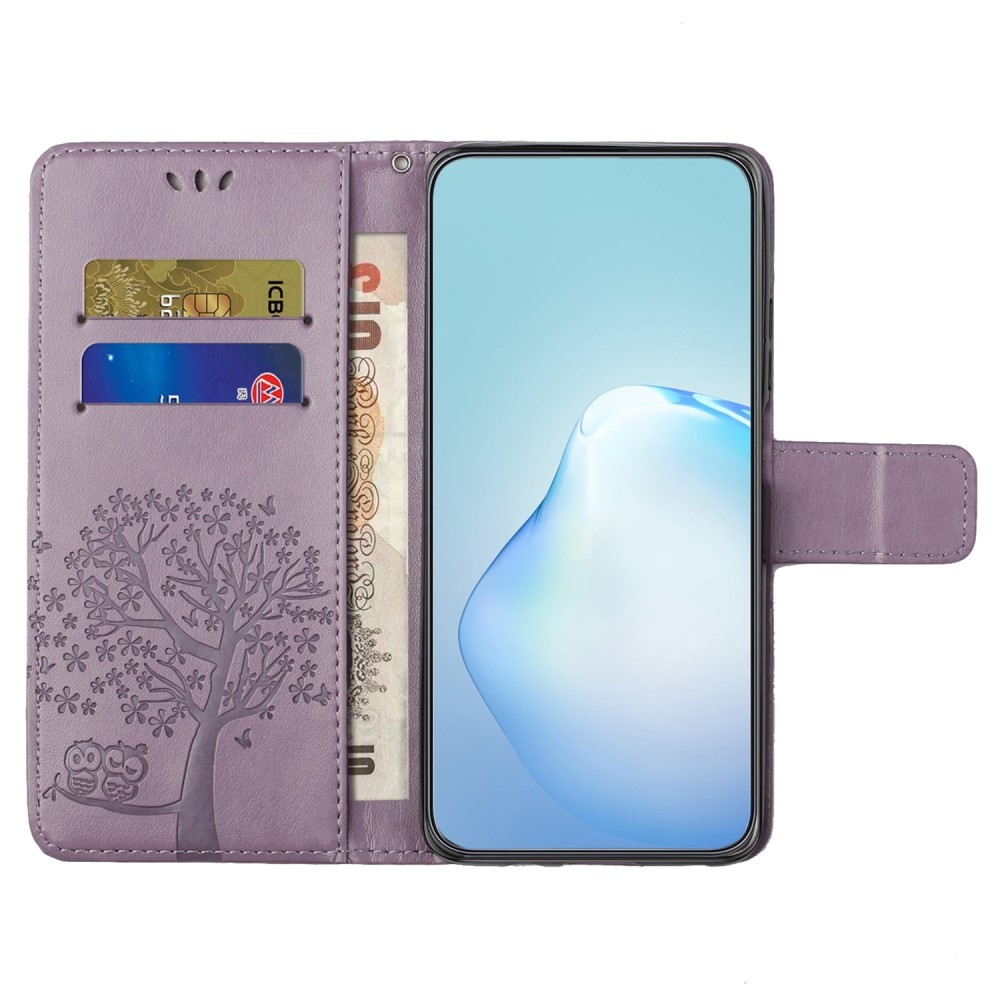 Fa könyv tok Samsung Galaxy S24+/S25+ készülékhez - világos lila