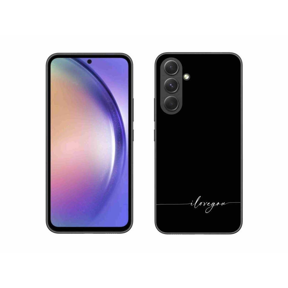 Gél borítás mmCase Samsung Galaxy A54 5G - I love you fekete háttérrel