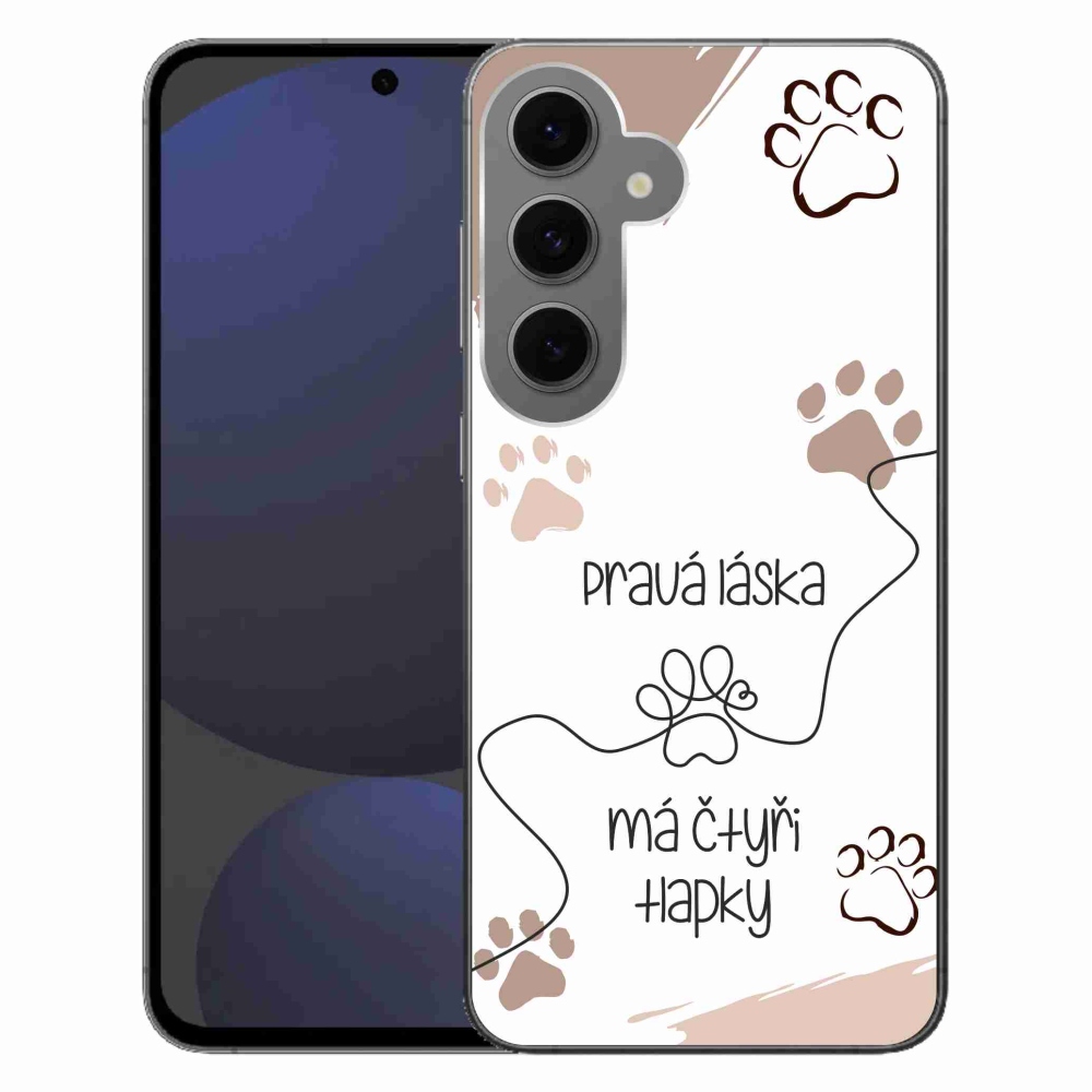 Gél borítás mmCase Samsung Galaxy S24 FE készülékhez - kutya motívum 1 fehér háttér