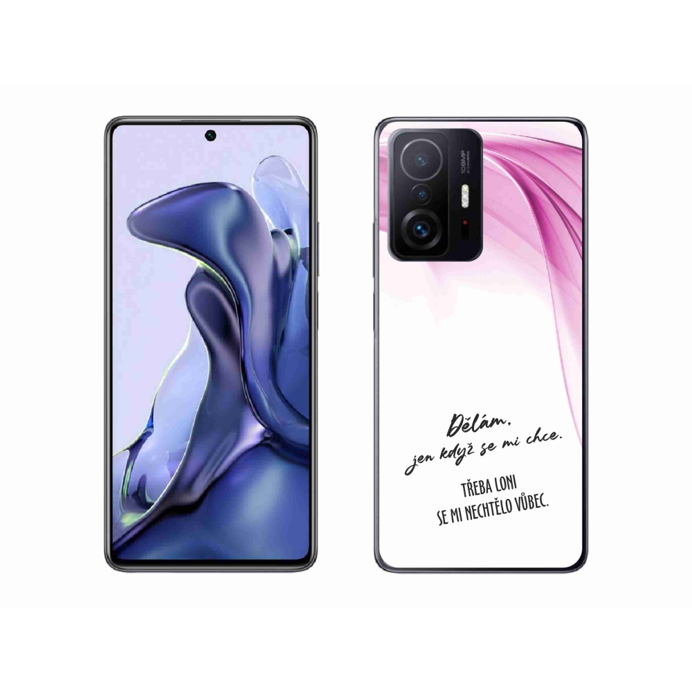 Gél borító mmCase a Xiaomi 11T számára - vicces szöveg 12 fehér háttérrel