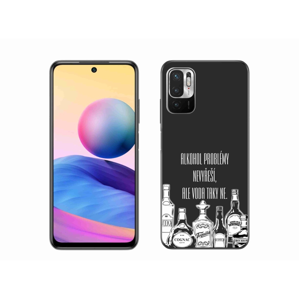 Gél borító mmCase a Xiaomi Poco M3 Pro/5G számára - vicces szöveg fekete háttérrel