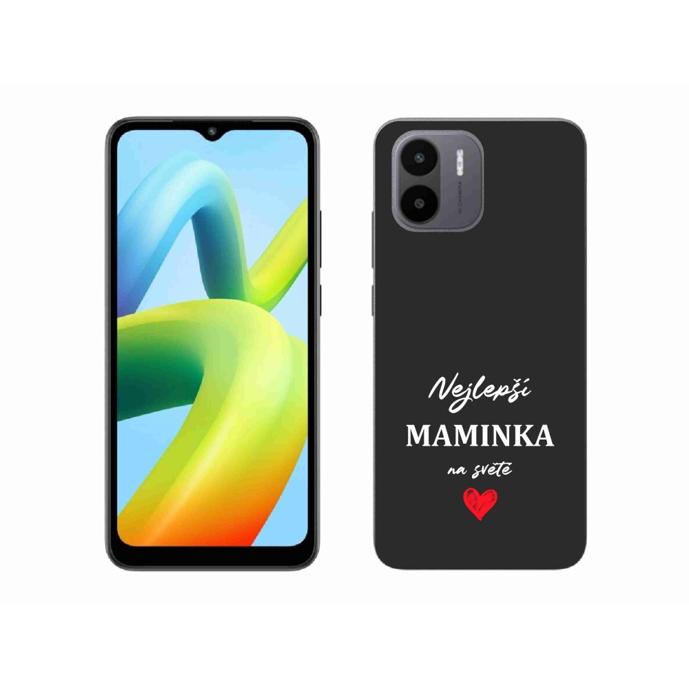 Gél borító mmCase a Xiaomi Redmi A1 - legjobb anya 1 fekete háttérrel