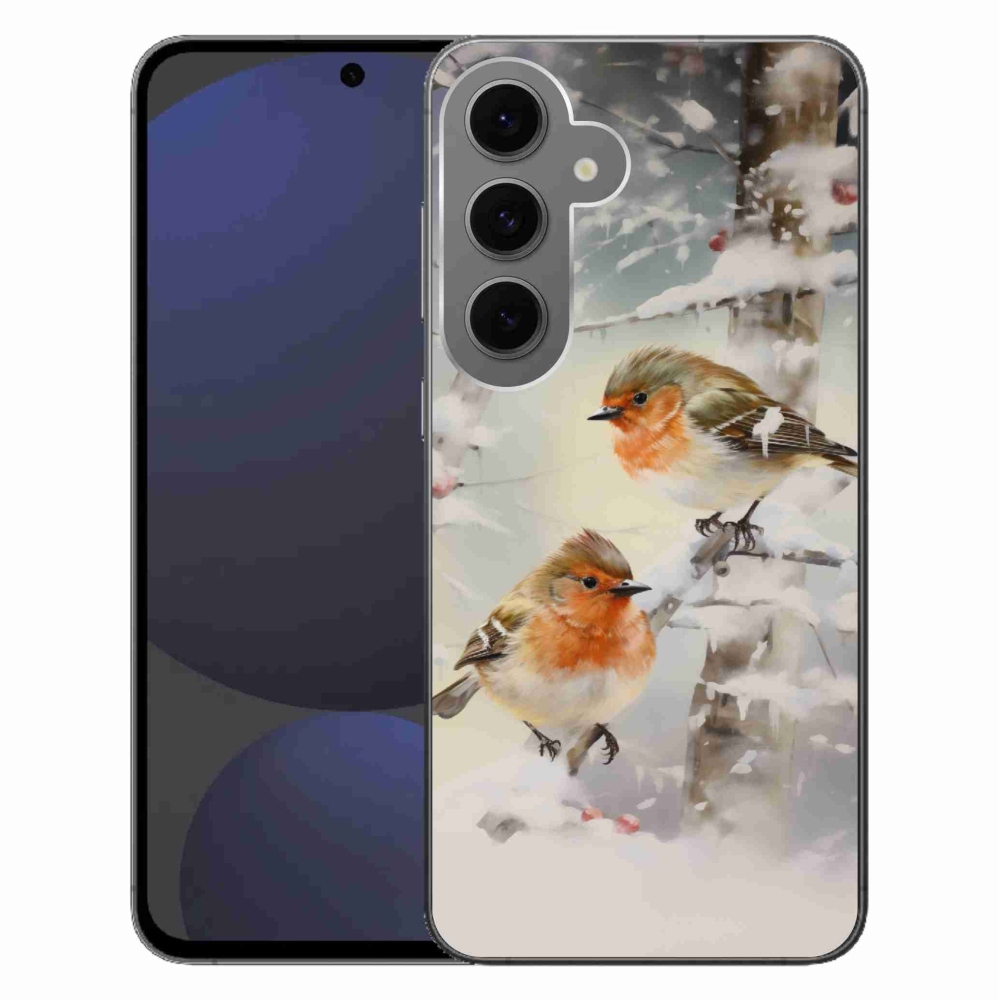 Zselés borítás mmCase Samsung Galaxy S24 FE - madarak télen