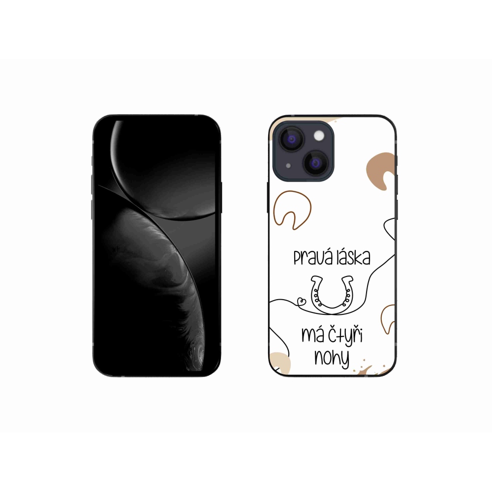 Gél borítás mmCase iPhone 13 mini 5.4 - ló motívum fehér háttérrel