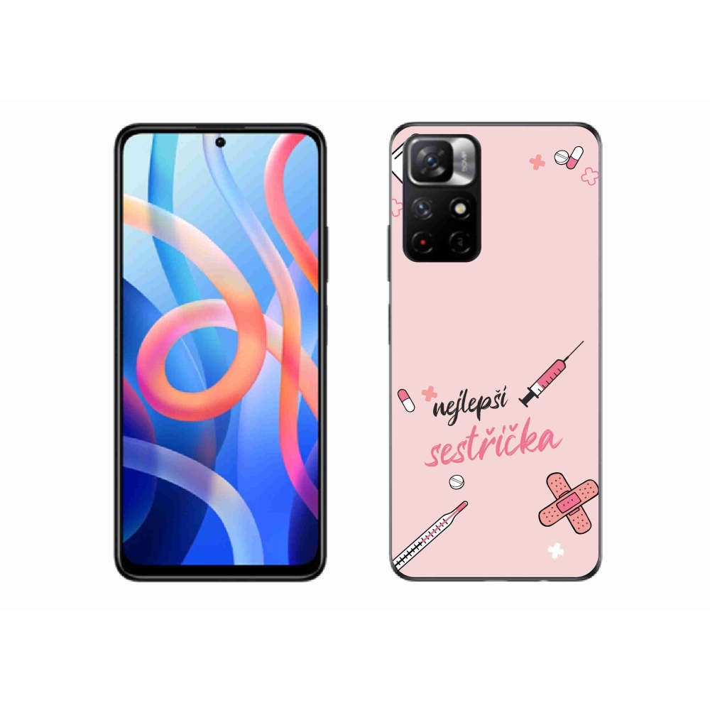 Gél borító mmCase a Xiaomi Redmi Note 11S 5G - legjobb kishúg rózsaszín háttérrel