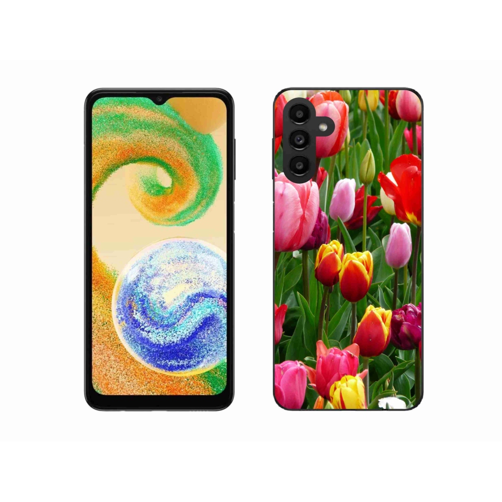 Zselés borítás mmCase Samsung Galaxy A04s (164.7x76.7x9.1mm) - tulipánok
