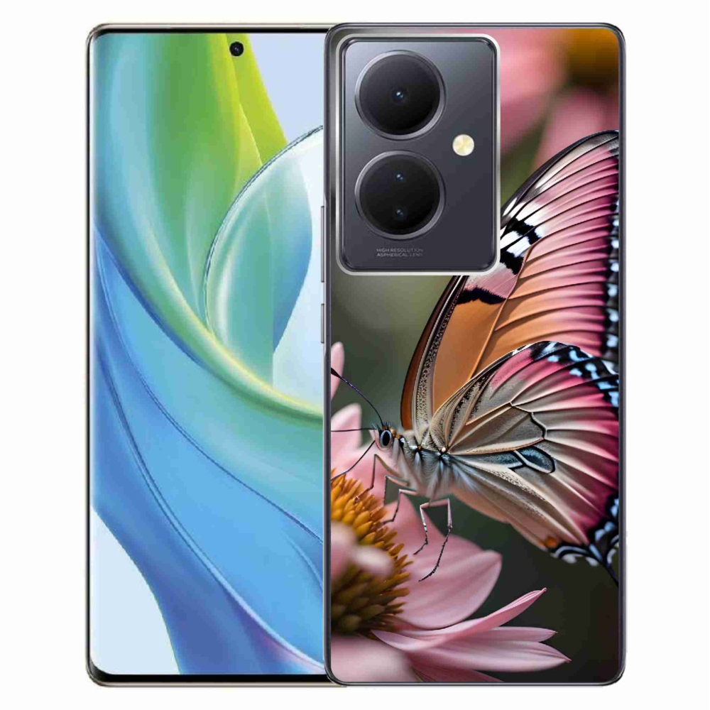 Gél borítás mmCase a Vivo V29 Lite 5G-n - színes pillangó