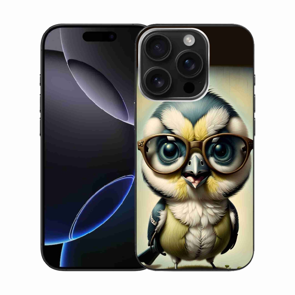 Zselés borítás mmCase iPhone 16 Pro készülékhez - kölyök szemüveggel