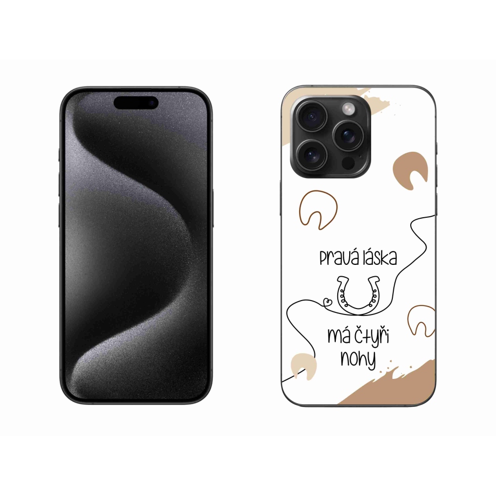 Gél borítás mmCase iPhone 15 Pro Max készülékhez - Ló motívum fehér háttér