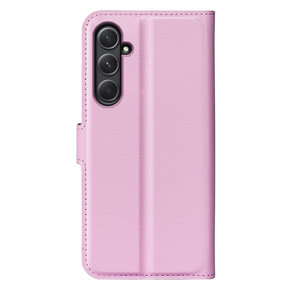 Litchi könyv tok Samsung Galaxy A55 5G - rózsaszínű