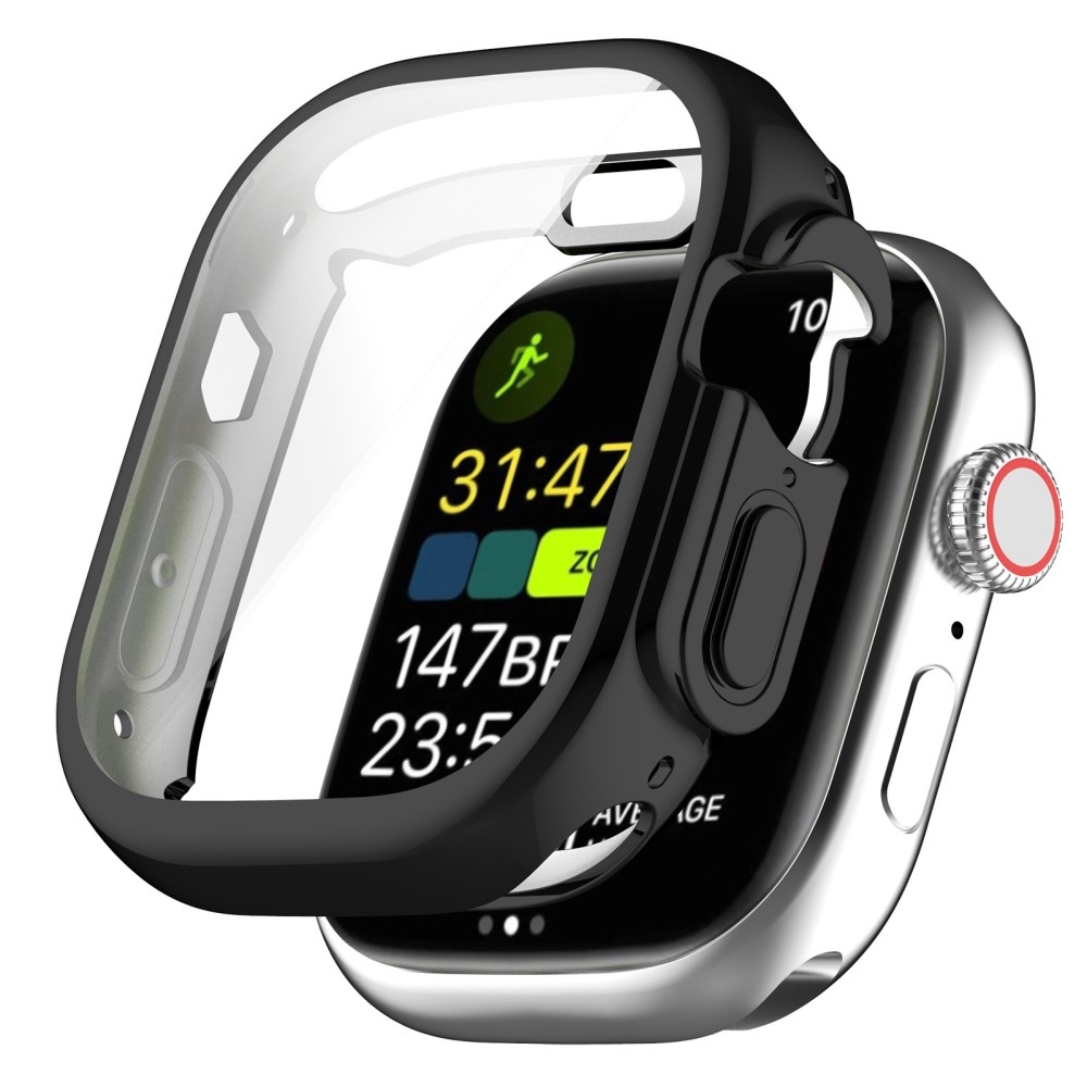 Puha, felpattintható gél védőtok Apple Watch Ultra/Ultra 2 49 mm-es órához - fekete