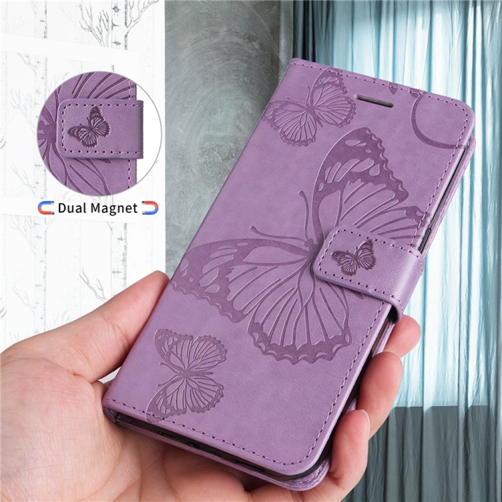 Nagy pillangó könyv tok a Vivo Y29s 5G-hez - lila