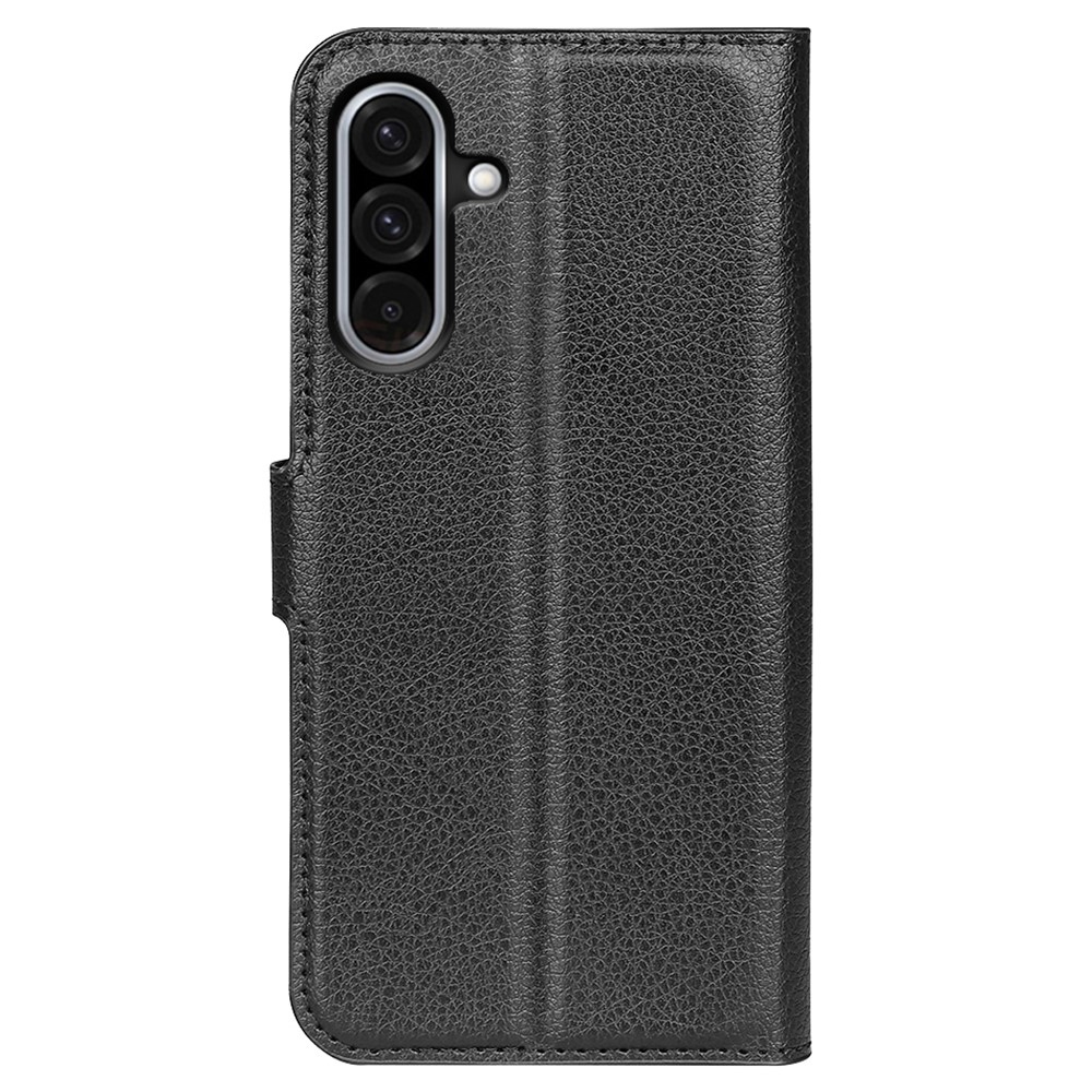 Litchi könyv tok Samsung Galaxy A36 5G - fekete