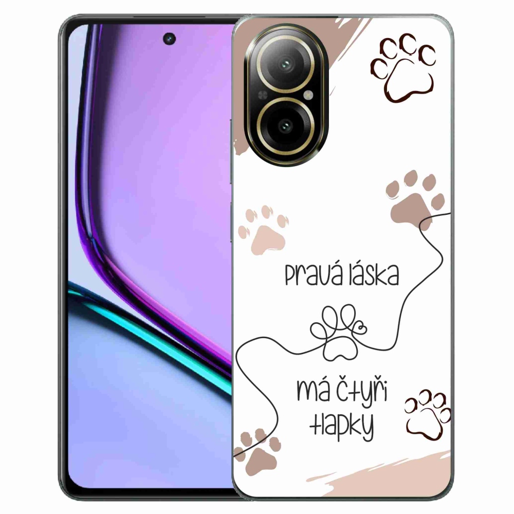 Gél tok mmCase a Realme C67 készülékhez - kutya motívum 1 fehér háttér