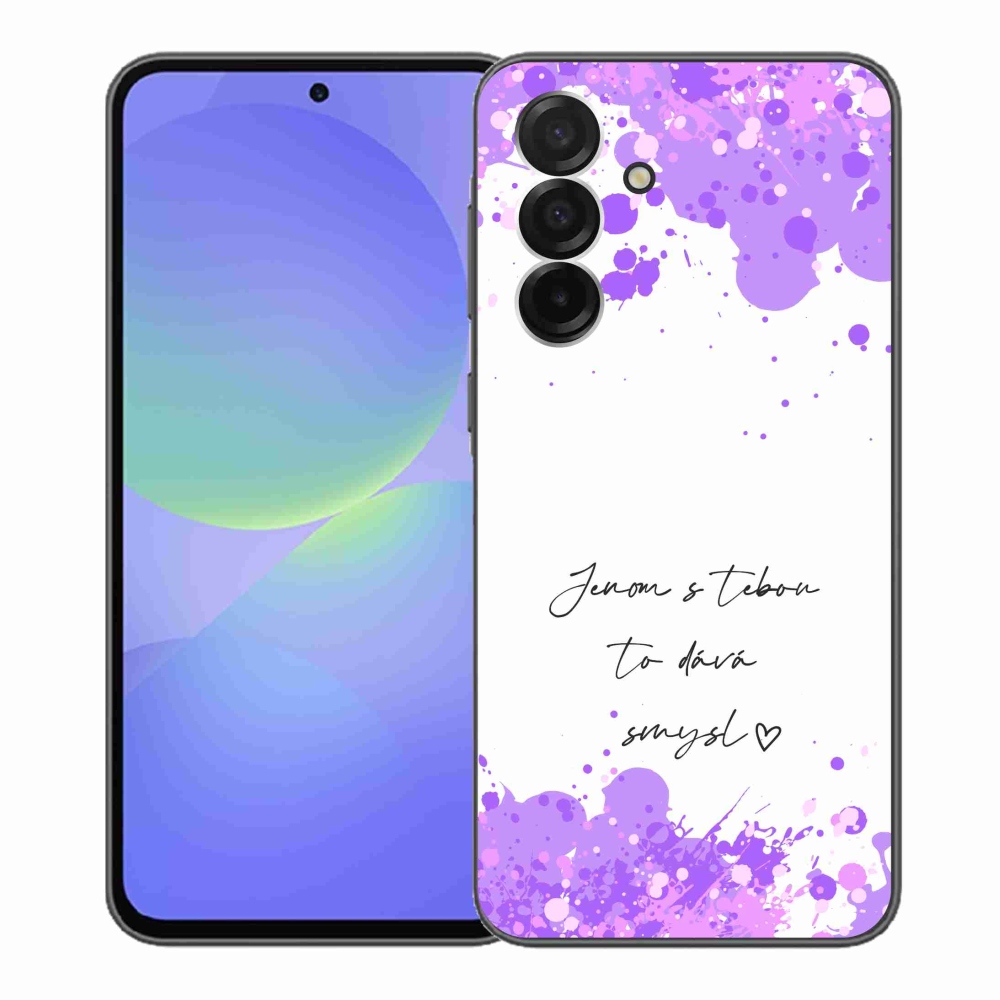Gél borító mmCase Samsung Galaxy A36 5G - szerelem szöveg fehér háttérrel