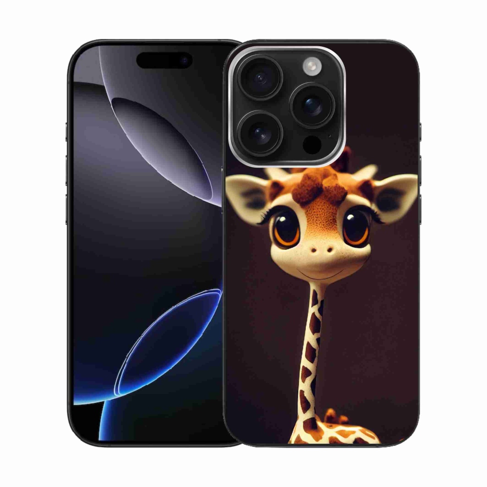 Zselés borítás mmCase iPhone 16 Pro készülékhez - kis zsiráf
