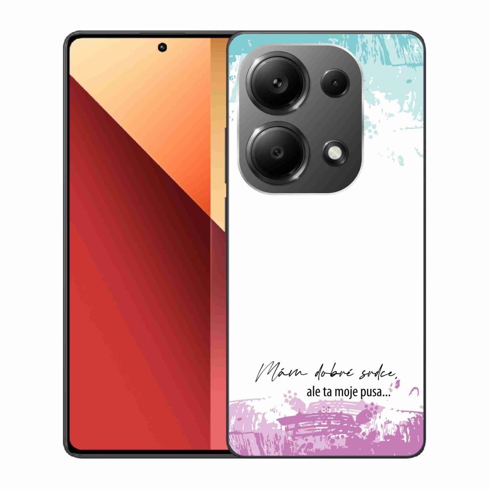 Gél borító mmCase a Xiaomi Redmi Note 13 Pro 4G/Poco M6 Pro - vicces szöveg 3 fehér háttérrel