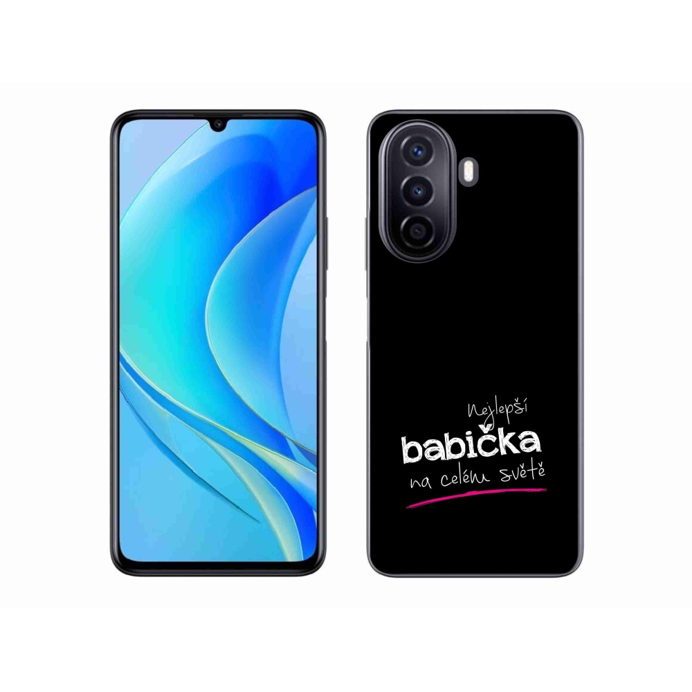 Gél borító mmCase a Huawei Nova Y70-en - a legjobb nagymama 4 fekete háttérrel