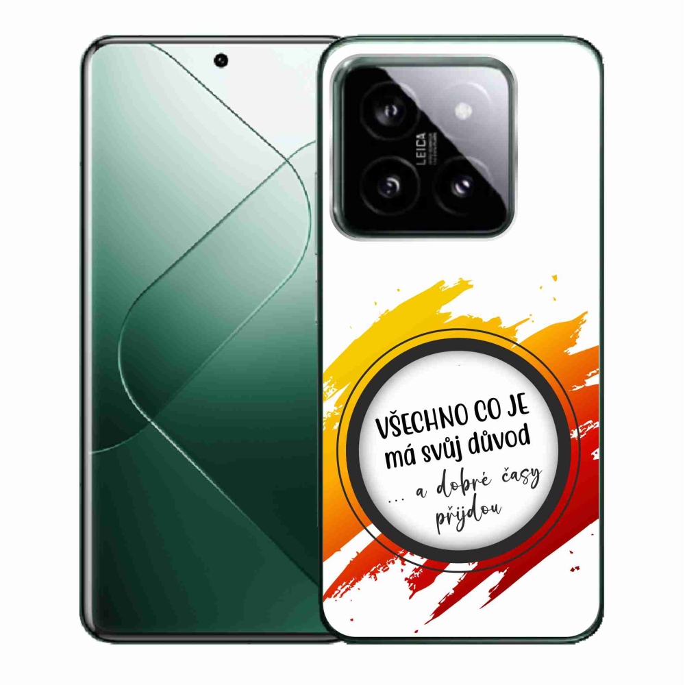 Gél borító mmCase a Xiaomi 14 - idézet 3 fehér háttérrel