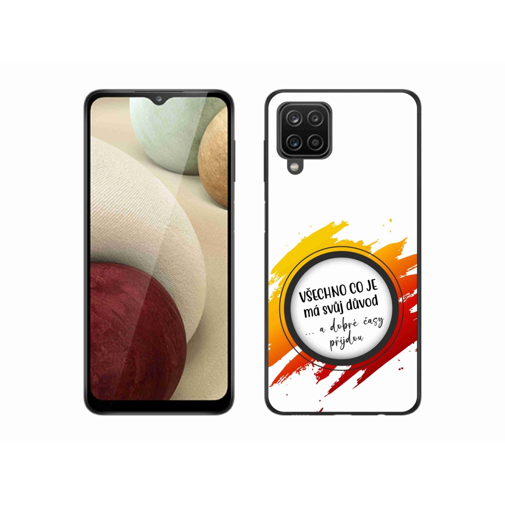 Gél borítás mmCase Samsung Galaxy A12 - idézet 3 fehér háttér