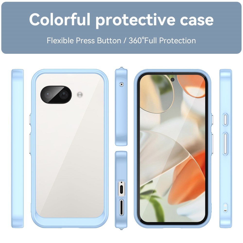 Gél tok kemény hátlappal a Google Pixel 9a készülékhez - kék