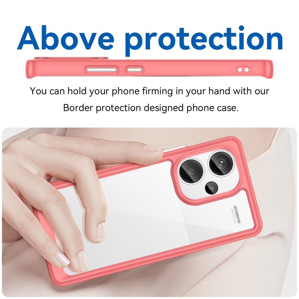 Gél tok kemény hátlappal Xiaomi Redmi Note 13 Pro+ 5G - piros