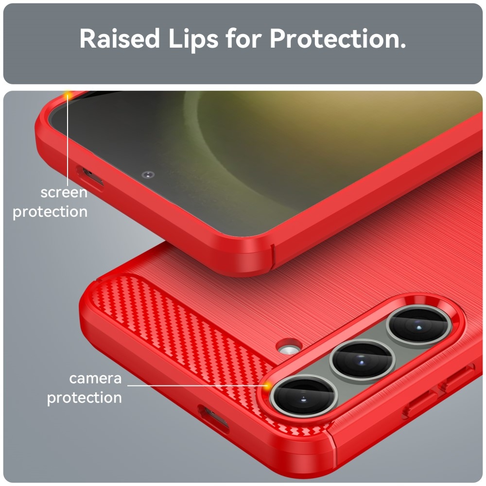 Szénálló zselés tok Samsung Galaxy S24+/S25+ készülékhez - piros