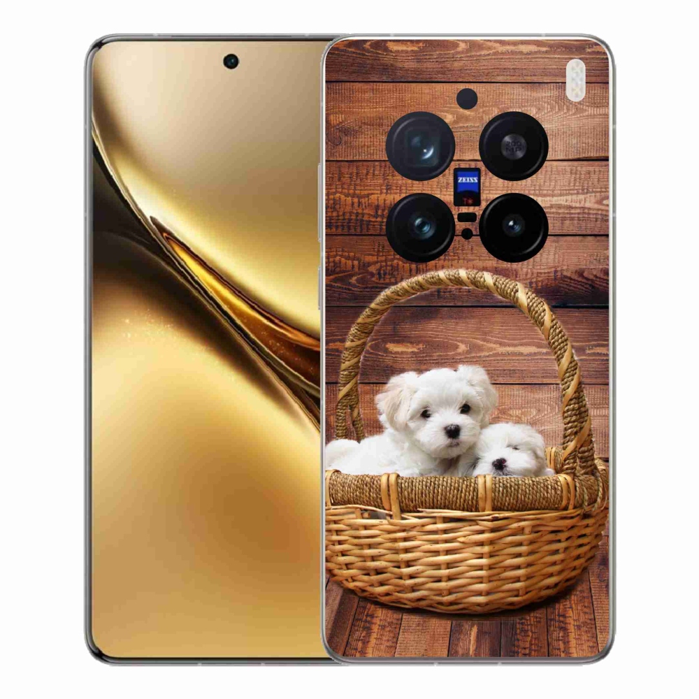 Zselés borítás mmCase a Vivo X200 Pro 5G készülékhez - kölyökkutyák
