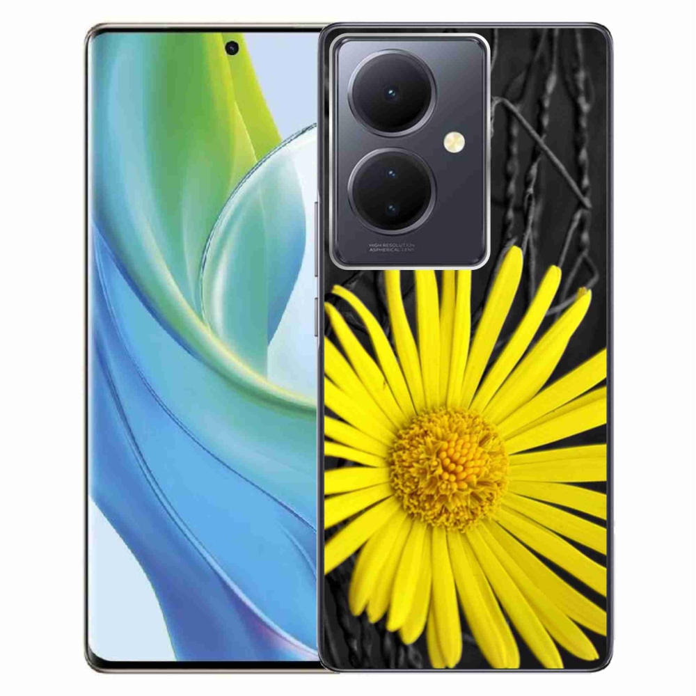 Gél védőhuzat mmCase a Vivo V29 Lite 5G-hez - sárga virág